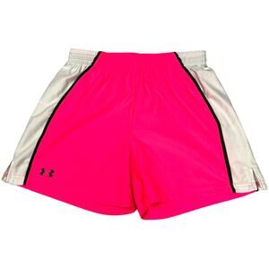 Under Armour Shorts Heat Gear Loose Fit Neon Pink White Activewear Women's Small